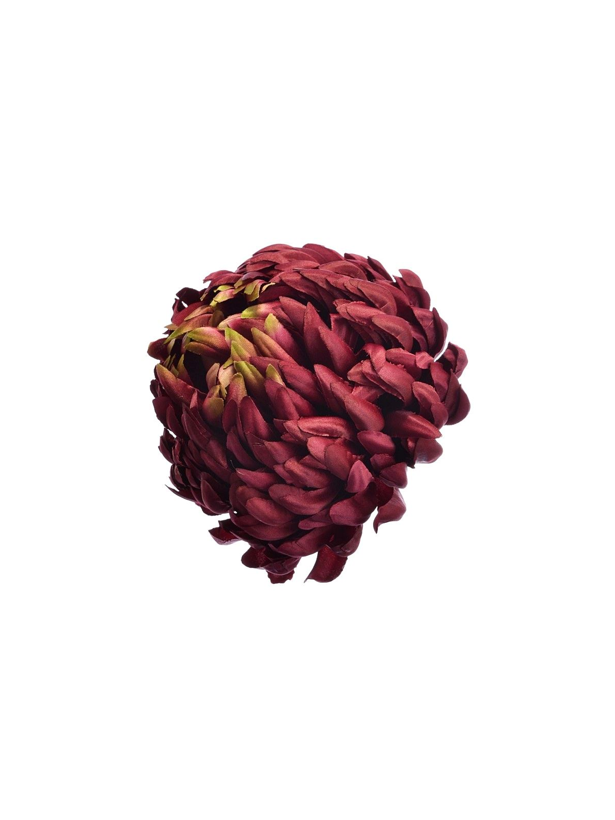 Chryzantema głowa 15cm ART037 burgundy/green
