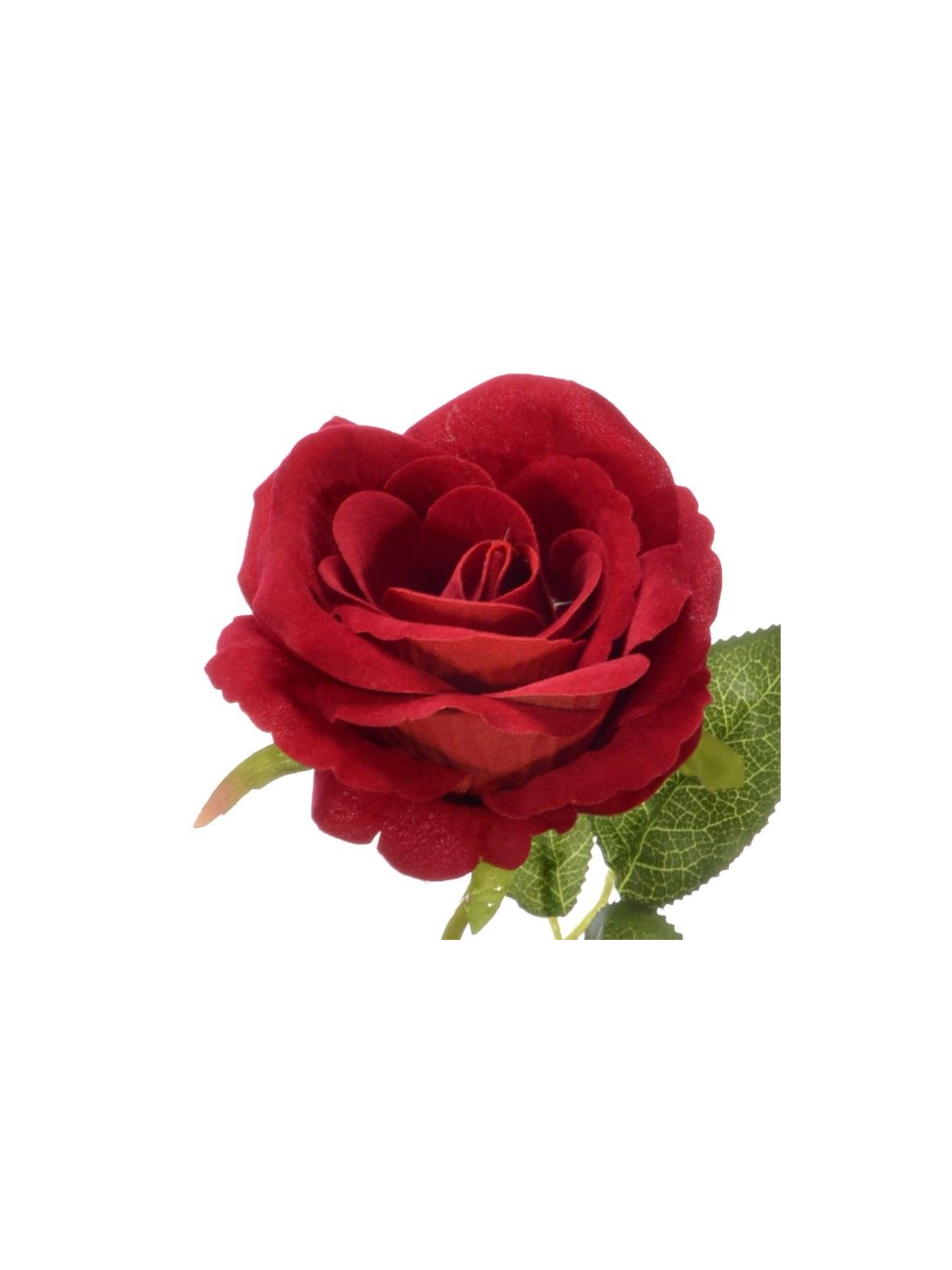 RÓŻA POJEDYŃCZA WELUR 50CM RED