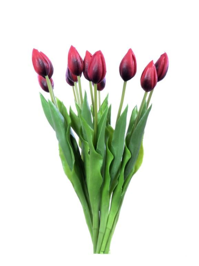 TULIPAN POJEDYNCZY GUMOWANY 42CM RED