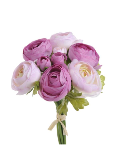 RANUNNCULUS BUKIET X9 24CM PINK BEAUTY PINK