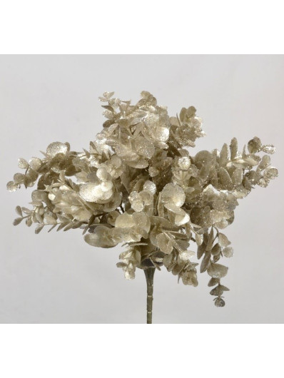 BUKIET EUKALIPTUS BROKATOANY 30CM CHAMPAGNE