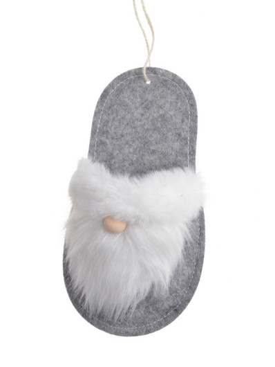 Zawieszka but krasnal 12cm grey