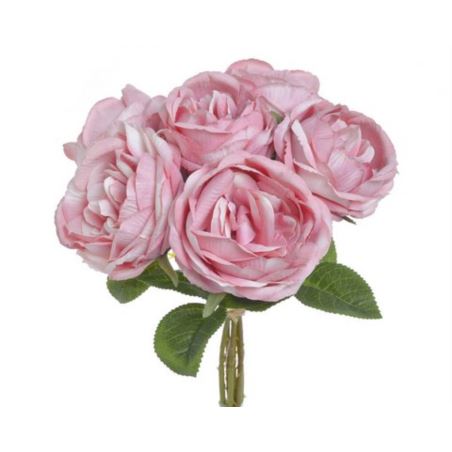 Bukiet róż x6 28cm vintage pink