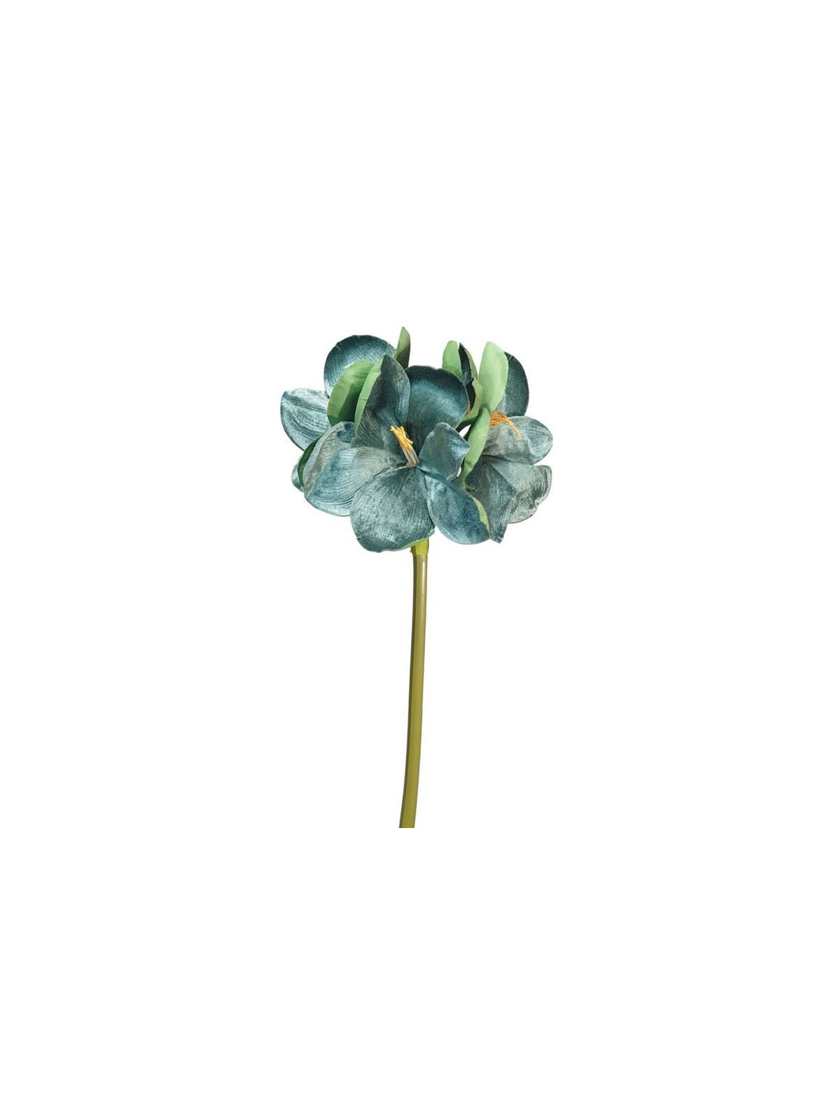 AMARYLIS VELVET 76CM 3 KWIATY + PĄK MINT GREEN