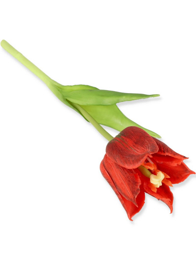 TULIPAN NATURALNY W DOTYKU - GUMA 25CM / 4710 RED