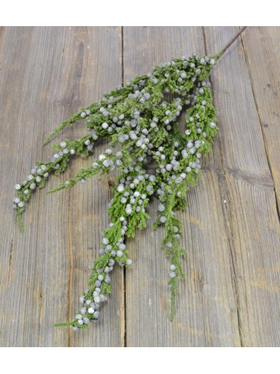 GAŁĄZKA CYPRYS Z OWOCAMI 55CM GREEN GRAY