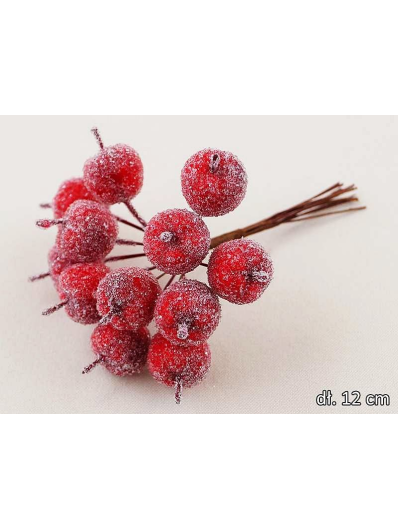 JABUSZKA NA DRUCIKU 12CM  12SZT RED FROST