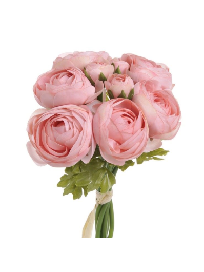 RANUNNCULUS BUKIET X9 24CM DIRTY PINK