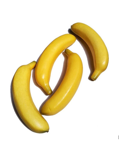 BANANY SZTUCZNE 16CM SIATKA 4SZT. YELLOW