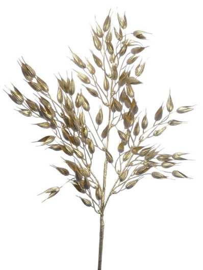 GAŁĄZKA OWIES 60CM METALIC CHAMPAGNE GOLD