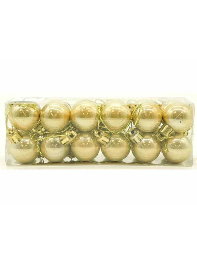 BOMBKI PLASTIK 3CM 24szt/KPL GOLD