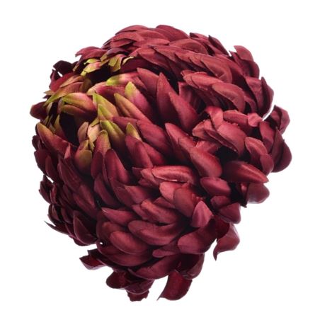 Chryzantema głowa 15cm ART037 burgundy/green