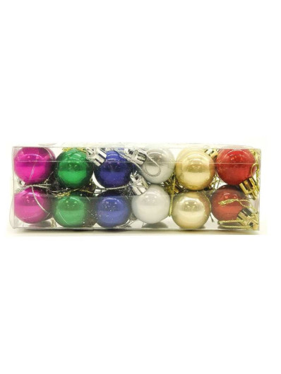 BOMBKI PLASTIK 2CM 24SZT/KPL MIX 6 KOLOUR