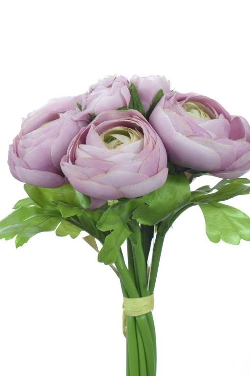 RANUNNCULUS BUKIET X9 24CM DIRTY VIOLET GREEN