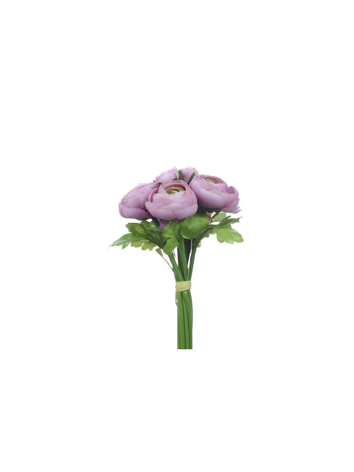 RANUNNCULUS BUKIET X9 24CM DIRTY VIOLET GREEN