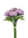 RANUNNCULUS BUKIET X9 24CM DIRTY VIOLET GREEN