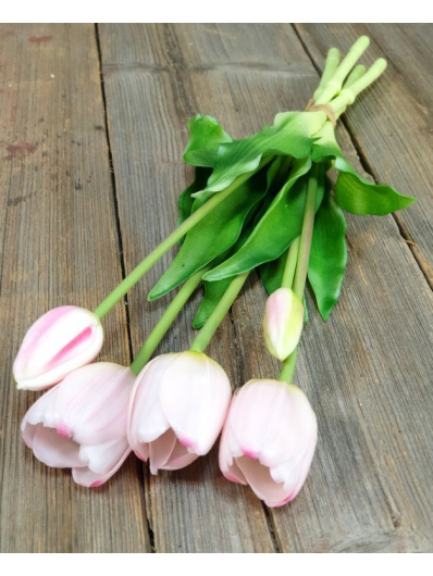 TULIPAN x5 BUKIET GUMA 38CM LT PINK