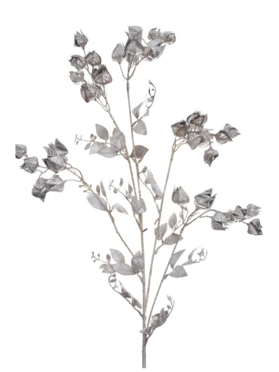 GAŁĄZKA MIECHUNKA 88CM XLIU030 OLD SILVER