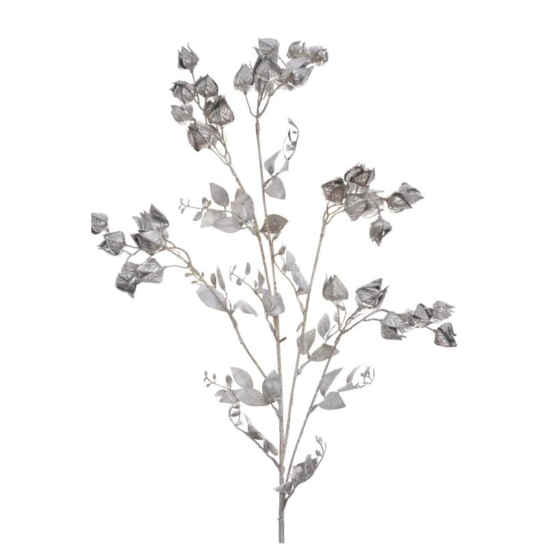 GAŁĄZKA MIECHUNKA 88CM XLIU030 OLD SILVER