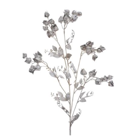 GAŁĄZKA MIECHUNKA 88CM XLIU030 OLD SILVER