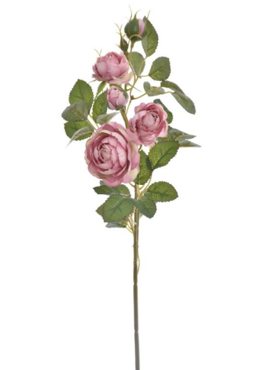 RÓŻA MINI NA GAŁĄZCE 50CM SUN760 MAUVE LT PINK