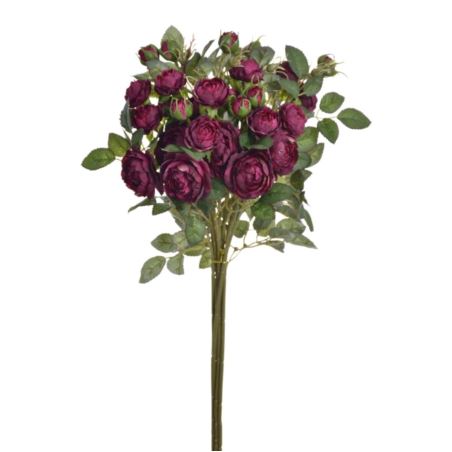 RÓŻA MINI NA GAŁĄZCE 50CM SUN760 BURGUNDY GREEN