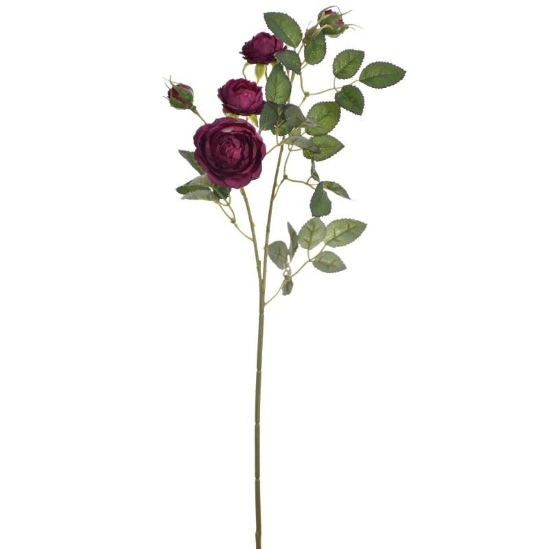 RÓŻA MINI NA GAŁĄZCE 50CM SUN760 BURGUNDY GREEN
