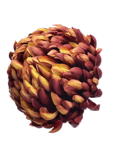 Chryzantema głowa 15cm ART037 gold burgundy