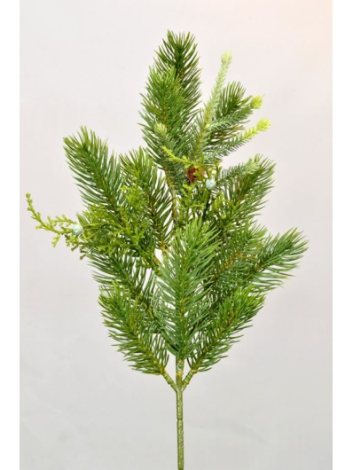 GAŁĄZKA ŚWIERKOWA Z PRZYROSTAMI  49CM CH051 GREEN