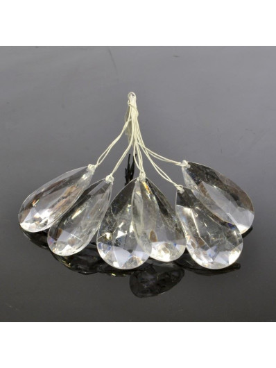 PĘCZEK BRYLANTY KRYSZTAŁY AKRYL 6szt 14CM  / 2411