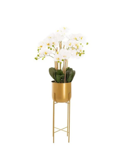 STORCZYK W NACZYNIU Z PODSTAWKĄ 109CM WHITE GREEN