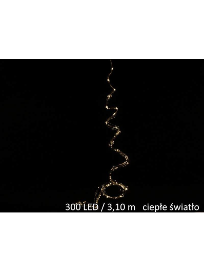 LAMPKI LED 300LED 10  DRUCIKÓW  ŚW. CIEPŁE