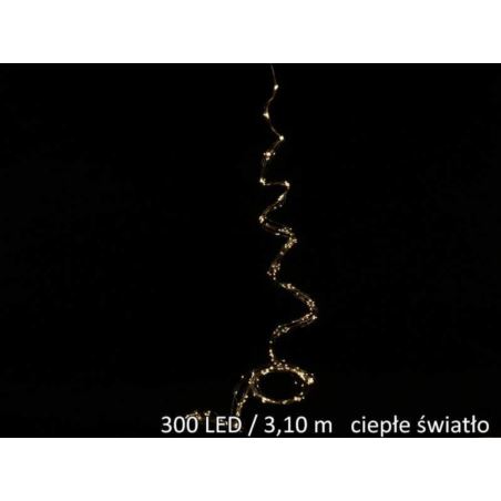 LAMPKI LED 300LED 10  DRUCIKÓW  ŚW. CIEPŁE