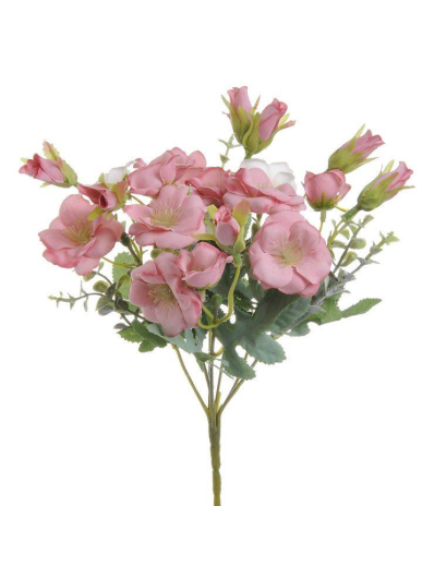 Bukiecik x7 drobne kwiatki 30cm pink white