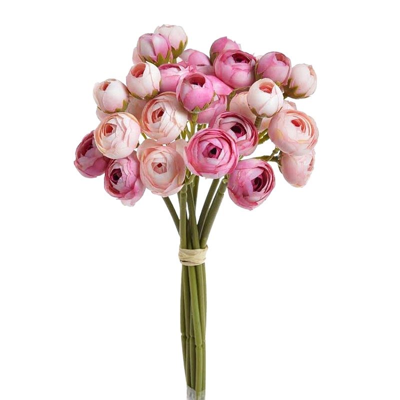 Bukiet drobnych jaskrow 9x4 29cm pink lt pink