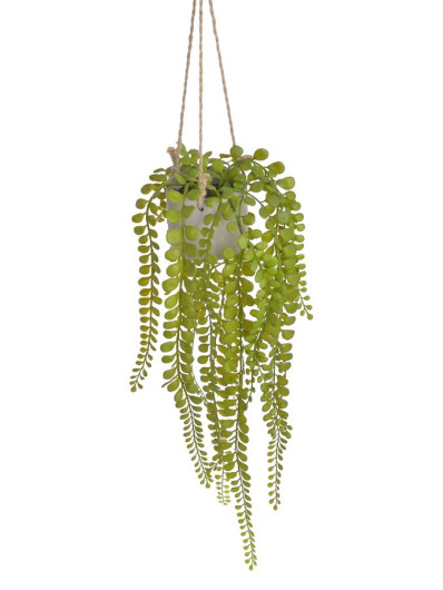 Doniczka wisząca z eukaliptusem 45cm green