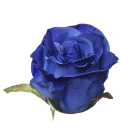 RÓŻA W PĄKU GŁÓWKA 6CM SUN412 DR BLUE