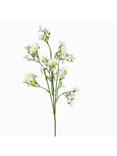 POLNE DROBNE KWIATKI GAŁĄZKA 68CM WHITE