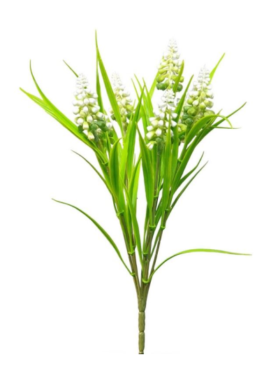 SZAFIREK BUKIET 7 GAŁĄZEK 33CM WHITE GREEN