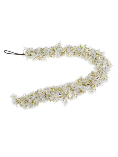 BEZ GIRLANDA KWITNĄCEGO BZU Z OWOCAMI 155CM WHITE