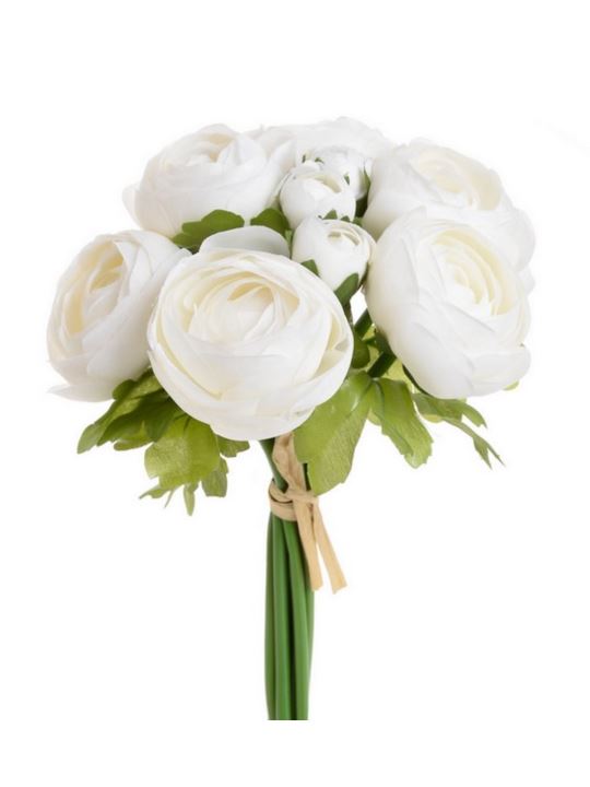 RANUNNCULUS BUKIET X9 24CM CREAM