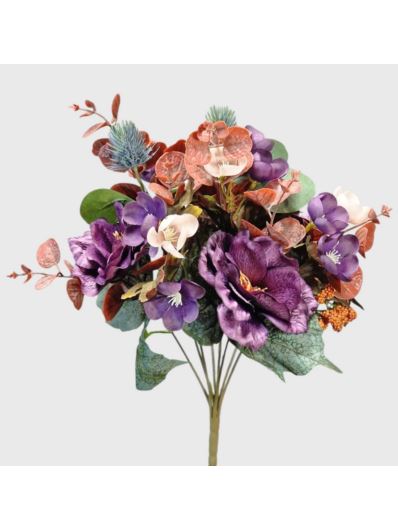 JESIENNY BUKIET Z HIBISKUSEM 39CM OLD VIOLET