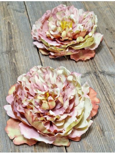 PEONIA GŁOWA 16CM VINTAGE MAUVE GREEN