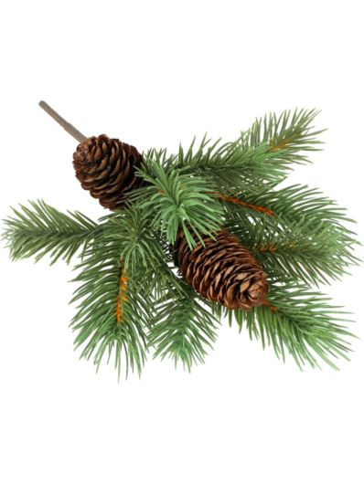 ŚWIERK Z SZYSZKAMI PICK 25CM  / 102  GREEN