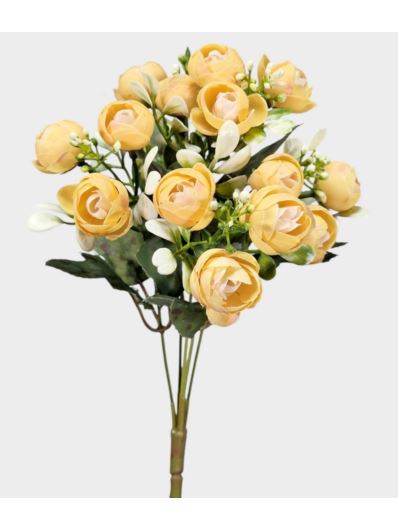 PEŁNIK DROBNY BUKIET 32CM CV33081 OLD YELLOW