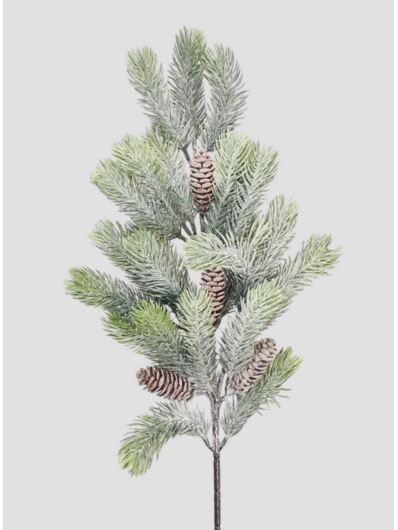 ŚWIERK GAŁĄZKA Z SZYSZKAMI POWDER GREEN