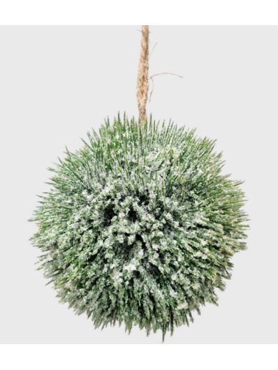 ZAWIESZKA SZRONIONA IGLASTA KULA 13CM GREEN FROST