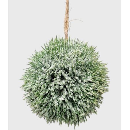 ZAWIESZKA SZRONIONA IGLASTA KULA 13CM GREEN FROST