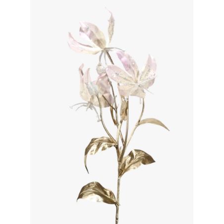 GLORIAOZA ZIMOWA ZE ZŁOTĄ ŁODYGĄ 42CM LT PINK