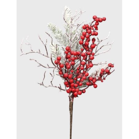 IRGA Z SNIEŻNA IGLASTA GAŁĄZKĄ 34CM RED SNOW